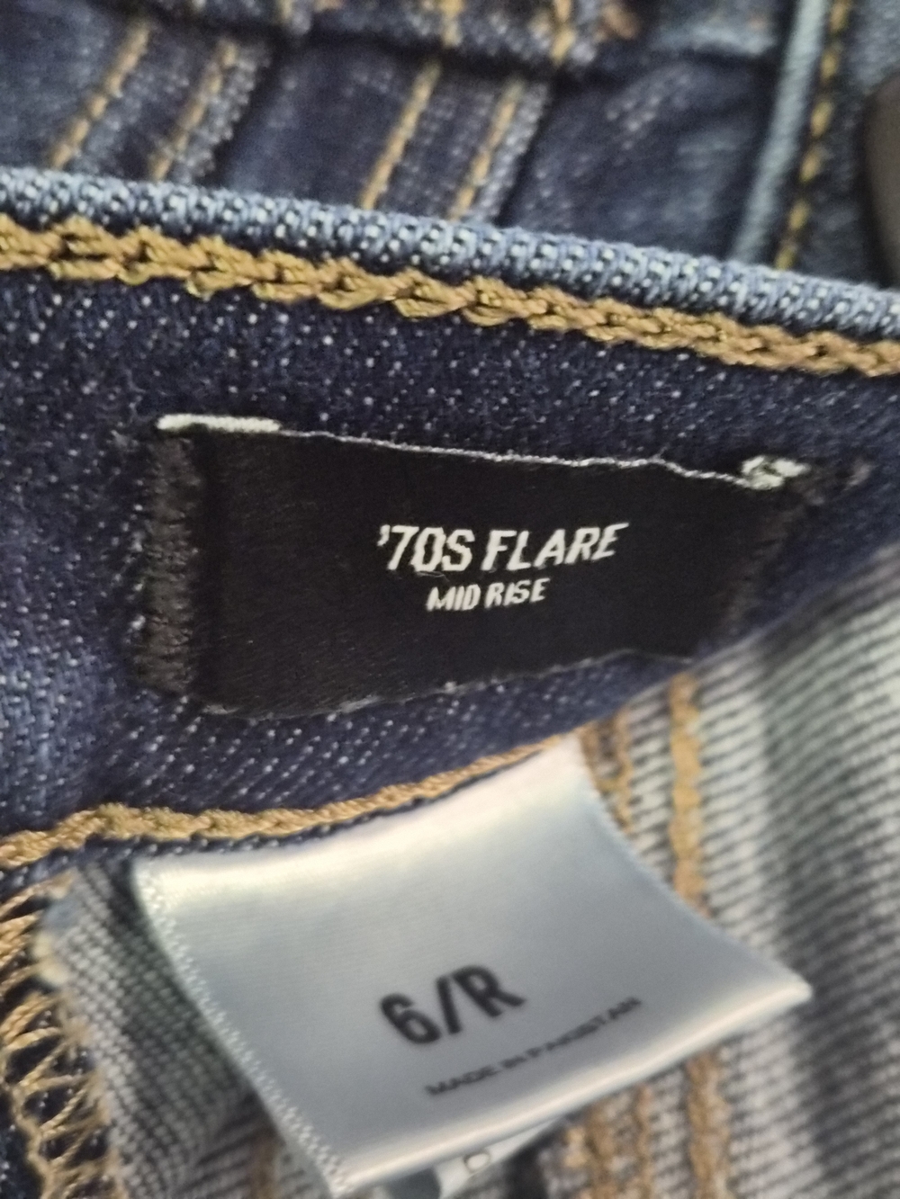 Express Dark Blue Flare Jeans - Picture 8 of 8